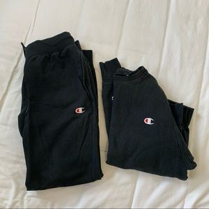 Champion Black Reverse Weave Sweat Set Top Size Small / Bottom Size Medium